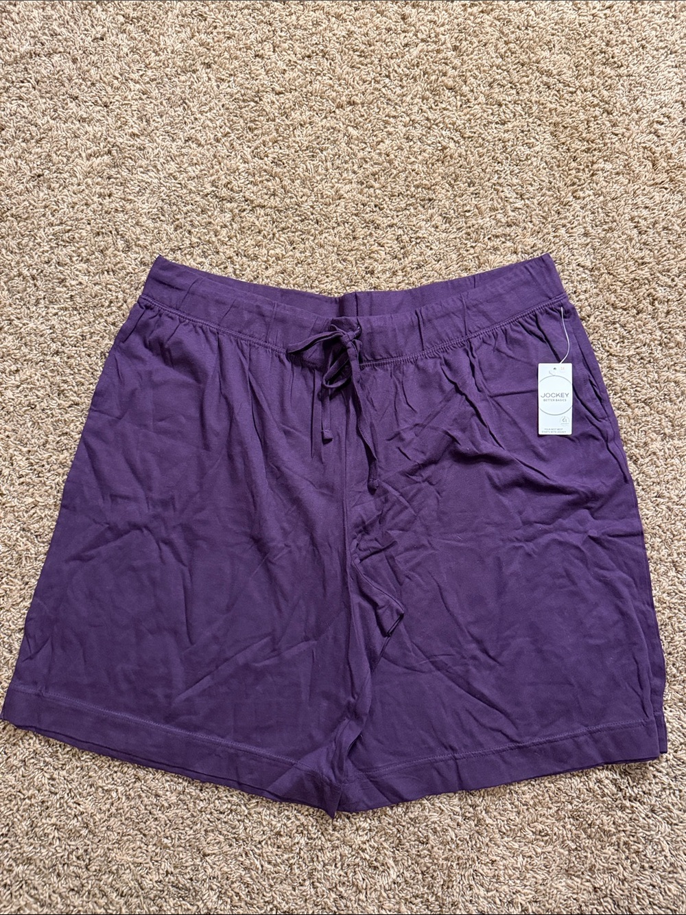 Jockey Deep Purple Drawstring Athletic Shorts